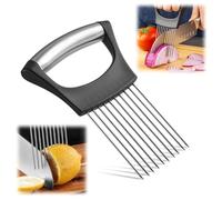 Stainless Steel Onion Holder for Slicing, All-in-one Onion Holder for Slicing, Onion Cutter for Slicing and Storage of Avocados Lemon Potato Tomato Carrots and Other Vegetable Stalking Fork
