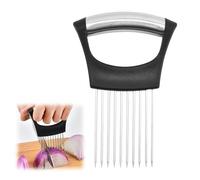 Stainless Steel Onion Holder, Onion Holder Slicer Onion Cutter Slicer All-in-One Onion Holder Onion Slicer Onion Cutter Upgraded Onion Holder for Slicing for Meat, Onion, Potato, Tomato