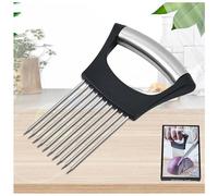 Stainless Steel Onion Slicer & Vegetable Cutter Holder,Kitchen Cutting Tool for Onions, Tomatoes, Potatoes,Meat Tenderizer with 10 Needle Prongs,Multi-Purpose Kitchen Utensil