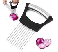 Stainless Steel Onion Slicer & Vegetable Holder - Kitchen Cutting Tool for Onions, Tomatoes, Potatoes | Multi-Purpose Kitchen Utensil