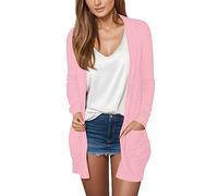 Stainless Steel Open Front Toe Rings Summer Outwear Tops Thin Cover Ups Long Sleeve Pullover Casual Coats Tops Mother of the Bride Dresses for Wedding (L)