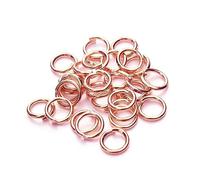 Stainless Steel Open Jump Rings ， Open Split Rings Multicolor Multiple Sizes Pack of 200 Pcs for DIY Jewelry Making(Rose Gold,0.8x8mm)