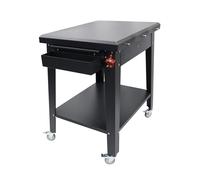 Stainless Steel Operating Table Portable Outdoor Garden Movable Four Wheel Pizza Oven for Party, Barbecue