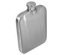 Stainless Steel Ounce Square Hip Flask Matte Finish for Men | Secure Cap, Fingerprint Resistant Surface, Non-slip Grip, Discreet Carry for Hiking, Boating
