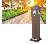 Stainless Steel Outdoor Ashtray - Lockable Floor Standing Design for Home and Office Smoking Areas
