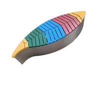 Stainless Steel Outdoor Bench - Colorful Leaf Design Garden Seat Durable Park Furniture for Patios Yards & Public Spaces Weather-Resistant Stylish & Functional