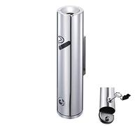 Stainless Steel Outdoor Cigar Ashtray - Wall-Mount Smoker's Station for Cigarettes Windproof Patio Ash Holder Commercial Cigarette Butt Disposal Solution