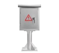 Stainless Steel Outdoor Electrical Enclosure, 1.5 mm IP65 Junction Box with Mounting Plate & Hooks - Wall-Mount or Pedestal-Ready for EV Chargers, Garages & Industrial Use(500mm*400mm*200mm)