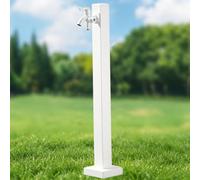 Stainless Steel Outdoor Faucet Post Dual Outlets, Floor-Mounted Decorative Outdoor Hydration Source, Water Source Frost Proof, for Farm Patio(Height: 95cm/37.4in)