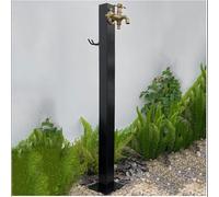 Stainless Steel Outdoor Faucet & Vertical Garden Water Column - Freestanding Hook & Metal Fountain, Ideal for Outdoor Water Features, Durable & Stylish Design