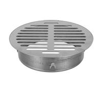 Stainless Steel Outdoor Floor Drain Cover Anti-Blocking Insert for Roof Balcony Garden PVC Pipe, Round Drain Grating Sleeve Fits 50-200mm, Easy Install Hollow(150mm Tube)