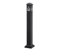 Stainless Steel Outdoor Floor Standing Ashtray - Vertical Indoor/Outdoor Smoking Ash Column with Inner Bucket - Durable Stand Ash Tray Bin for Cigarettes