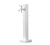 Stainless Steel Outdoor Frost-Resistant with Double Outlet Tap, Weatherproof Garden Faucet for Backyard, Ideal for Gardens and Patios