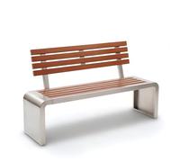 Stainless Steel Outdoor Garden Bench 660 LbsMultiPurpose Design with Slatted Backrest at for Porch Patio Yarurch & School (180cm/70.8in)