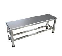 Stainless Steel Outdoor Garden BenchDoubleLayer Sturdy Park Bench with High Load Capacity Stylish ShoeChanging Design for Porch Yard Patio (201cm x 90cm x 35cm)