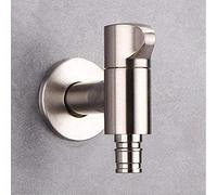 Stainless Steel Outdoor Garden Faucet with Single Cold Control for Balcony Mop Pool and Washing Machine Brushed Wall Faucet for Outside Tap