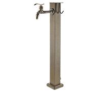 Stainless Steel Outdoor Garden Water Column Floor Mounted Water Dispensing Column Antifreeze Freestanding Garden Tap for Decorative Yard Irrigation (80cm/31in)