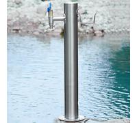 Stainless Steel Outdoor Garden Water Column Fountain Self-Supporting Frost-Resistant 5-Inch for Irrigation Decorative Tap 20.5 x 86 cm Silver