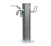 Stainless Steel Outdoor Garden Water Fountain with Hose Hanger Stand Freestanding Floor Mounted Water Tap for Creating a Blissful Oasis LWX