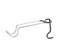 Stainless Steel Outdoor Lantern Hanger Hook for Tent Poles Camping | No Tools Needed, Anti-slip Grip and Removable Tail Shape, Silver Finish for Clothes and Setup
