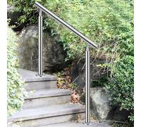 Stainless Steel Outdoor Stair Railing, Adjustable Garden Handrails with Complete Installation Kit, Round Pipe Tube Brushed Rail Bars, Safety Non-slip Guardrail - Easy to Clean ( Color : Height 105cm ,