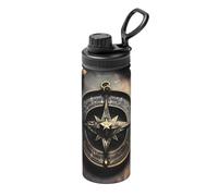 Stainless steel outdoor thermos, Magical Design Norse Runes Compass 18OZ sports thermos, suitable for cycling, gym, basketball, travel thermos