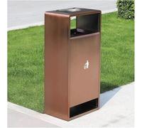 Stainless Steel Outdoor Waste Bin, Durable Rectangular Design for Mall, Office, Hotel, and Home Use