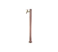 Stainless Steel Outdoor Water Column Faucet - Freestanding Round Garden Tap, Retro Vertical Post Design for Courtyards, Parks, Villas (Single Outlet)