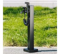 Stainless Steel Outdoor Water Column Tap 24in Freestanding Faucet with Spray Gun Antifreeze Design for Garden Farm & Backyard Irrigation & Washing Solutions