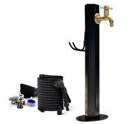 Stainless Steel Outdoor Water Column with Spray Gun & Holder Frost-Proof Faucet for Garden Farm Backyard - Durable Weather-Resistant Convenient Irrigation Solution