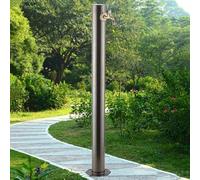 Stainless Steel Outdoor Water Fountain with Copper Tap and Spray Gun for Garden, Farm, Car Washing, and Watering