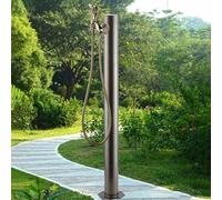 Stainless Steel Outdoor Water Fountain with Copper Tap and Spray Gun for Garden, Farm, Car Washing, and Watering