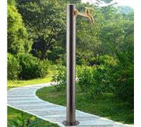 Stainless Steel Outdoor Water Fountain with Copper Tap and Spray Gun for Garden, Farm, Car Washing, and Watering