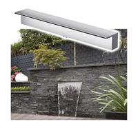 Stainless Steel Outdoor Waterfall Spillway for Koi Ponds and Fountains, Recessed Cascade Design Enhances Garden Aesthetics