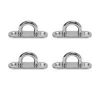 Stainless Steel Oval Hammock Hanging Pads 4 Pack Heavy Duty Ceiling Hook Plates Wall Mounting Kits for Outdoor Indoor Garden Patio Balcony Backyard Swimming Pool Sun Sail