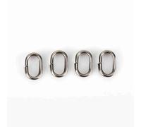 Stainless Steel Oval Split Rings,100PCS Heavy Duty Open Jump Rings Silver Fishing Split Ring Swivel Snap Carp Fishing Tackle Chain Connector,5 Sizes (5 * 8mm)