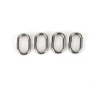 Stainless Steel Oval Split Rings,100PCS Heavy Duty Open Jump Rings Silver Fishing Split Ring Swivel Snap Carp Fishing Tackle Chain Connector,5 Sizes (9 * 15mm)