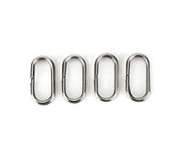 Stainless Steel Oval Split Rings,100PCS Heavy Duty Open Jump Rings Silver Fishing Split Ring Swivel Snap Carp Fishing Tackle Chain Connector,5 Sizes (10 * 19mm)