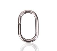 Stainless Steel Oval Split Rings,100PCS Heavy Duty Open Jump Rings Silver Fishing Split Ring Swivel Snap Carp Fishing Tackle Chain Connector,5 Sizes (8 * 13mm)