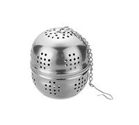 Stainless Steel Oval Tea Infuser with Chain, Seasoning Ball Hanging Type Tea Leak Steeper Kitchen Gadget(M)