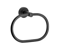 Stainless Steel Oval Towel Holder - Wall Mounted Round Towel Hanger for Bathroom