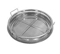 Stainless Steel Oven Baking Mesh Tray Rack Oil Leak Chips Basket Baking Dish Drying Rack Round Non- Crisper Tray Fry Pan,Oven, Silver