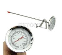 Stainless Steel Oven Cooking BBQ Probe Thermometer Food Meat Gauge 200°C Digital Thermometer Hygrometer Water Temperature Gauge Probe Measurement Humidity Sensor Tester Cooking Monitor Analogue Dial
