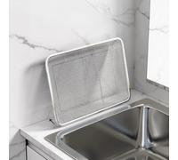 Stainless Steel Over Sink Dish Drainer with Expandable Width Range and Drain Mesh That Ensures Effective Water Removal (S)