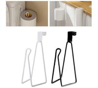Stainless Steel Over-The-Tank Toilet Paper Holder, Space-Saving Hanging Design for Standard Water Tanks, 19 x 7.5 cm White or Black