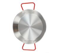 Stainless Steel Paella Bowl Skillet Serving Plate Pot Wok Tray Crafted with Attention to Detail for Safe and Efficient Cooking (22cm)