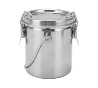 Stainless Steel Paint Brush Washer with Airtight Cover, Removable Strainer, Portable Handle for Watercolor, Acrylic, Oil Painting Brush Cleaning