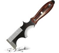 Stainless Steel Paint Scraper,PinStone multi-function Comb Scraper,8 in 1 Painters Tool,Putty Knife,Bristle Sorting Comb,Paint Roller Cover Scraper,Cleaning Tool,Spackle Tool,Gouger,Can Opener