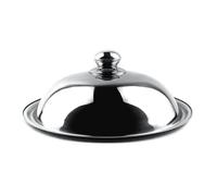 Stainless Steel Pan Cover Round Tall Partial Transparent Visual Glass Soup Pot Lid Durable Sturdy Reliable Kitchen Cooking Essential for Home Restaurant Use (32cm / 12.6in)