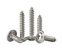 Stainless Steel Pan Head Screw,Self-tapping Wood Screw,Round Head Rust Proof Screw, silver, M3x8 mm 50pcs